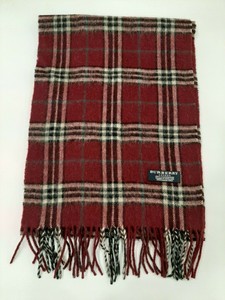 maroon burberry scarf