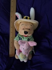 Easter Winnie the Pooh Disney Exclusive Plush Holding Piglet and Egg