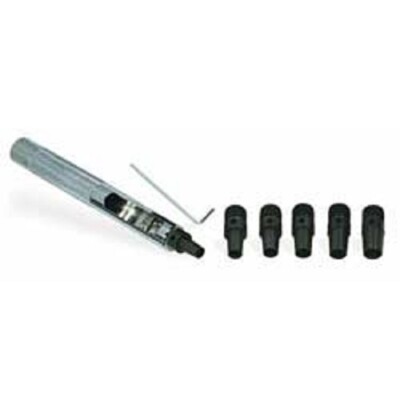 MAXI LEATHER PUNCH TOOL SET BY TANDY - Sizes 6 through 10 and 12 (6 tubes)