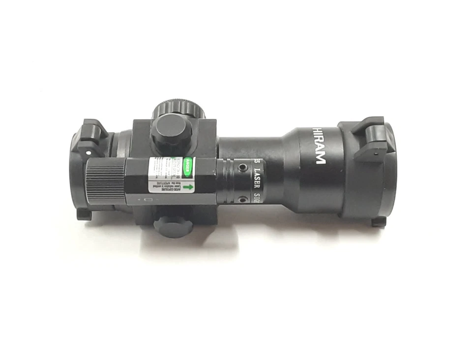 HIRAM 1x30 毫米红点绿色激光瞄准镜和纯红色绿色 Refl。 4 个十字线 — 第 2/4 张图片