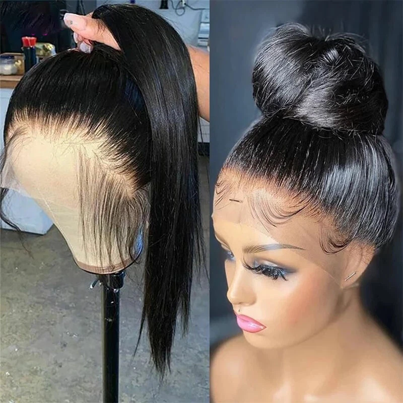 360 Lace Frontal Wigs for Black Women Brazilian Straight 100% Human Hair Wigs