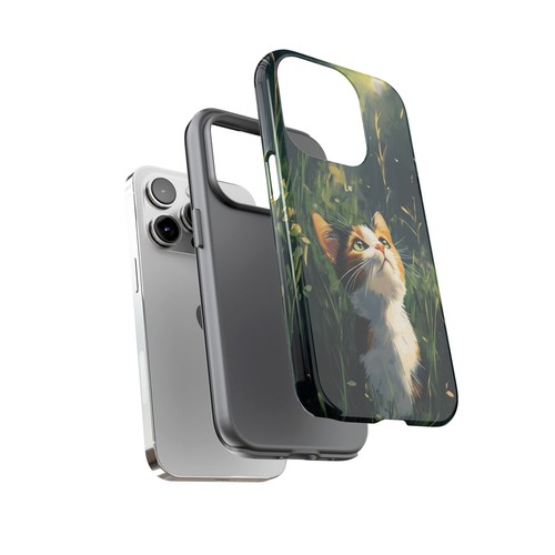 Calico Kitty Cat Grass Field - Phone Ink Cover Case for iPhone, Galaxy, Pixel - 第 72/281 張圖片