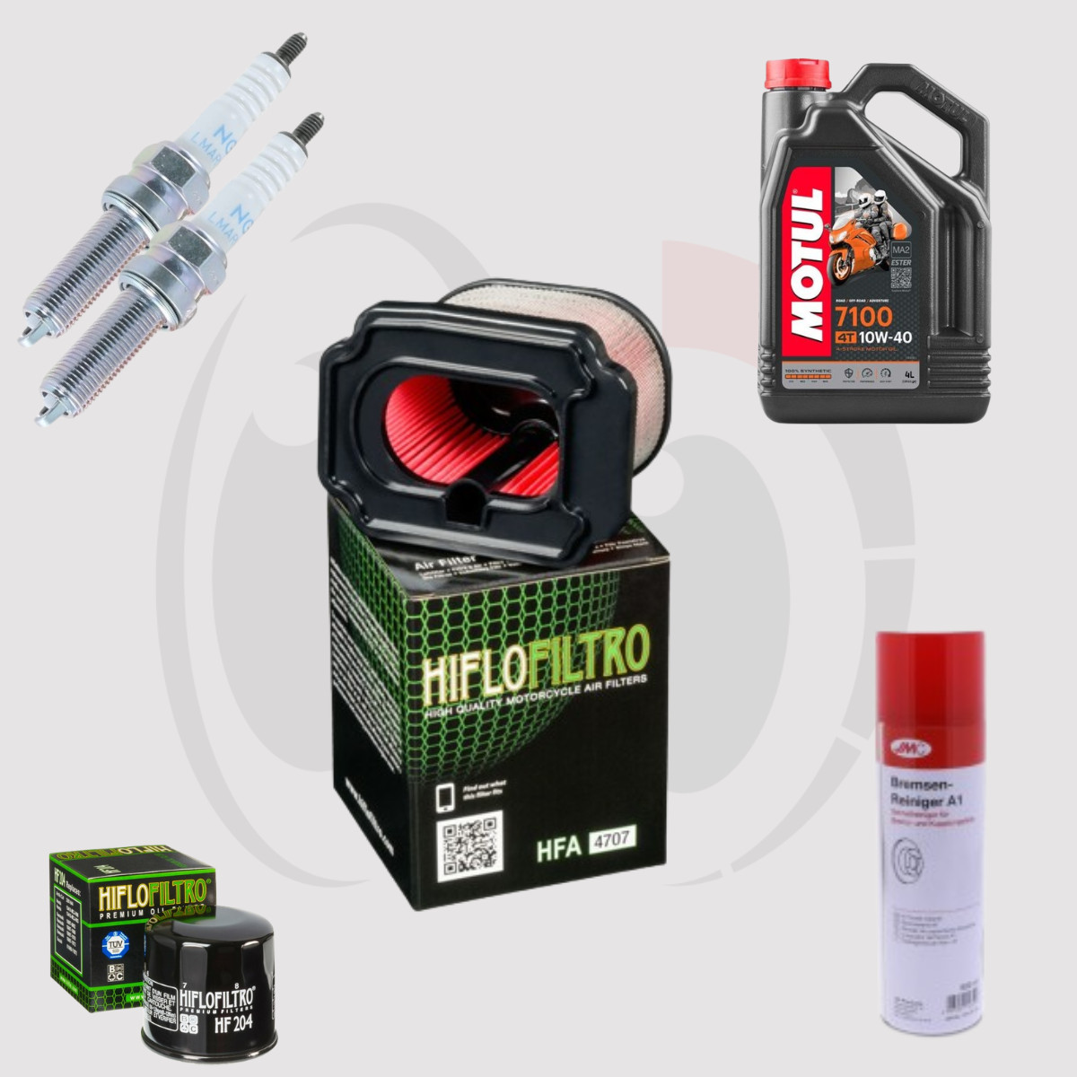 Huile MOTUL 7100 10w4 en kit entretien YAMAHA Tenere 700 pour une protection moteur maximale