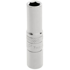Image of Draper 1/4" Drive Polished Finish Hi Torq Deep Hexagon Socket Metric 7mm