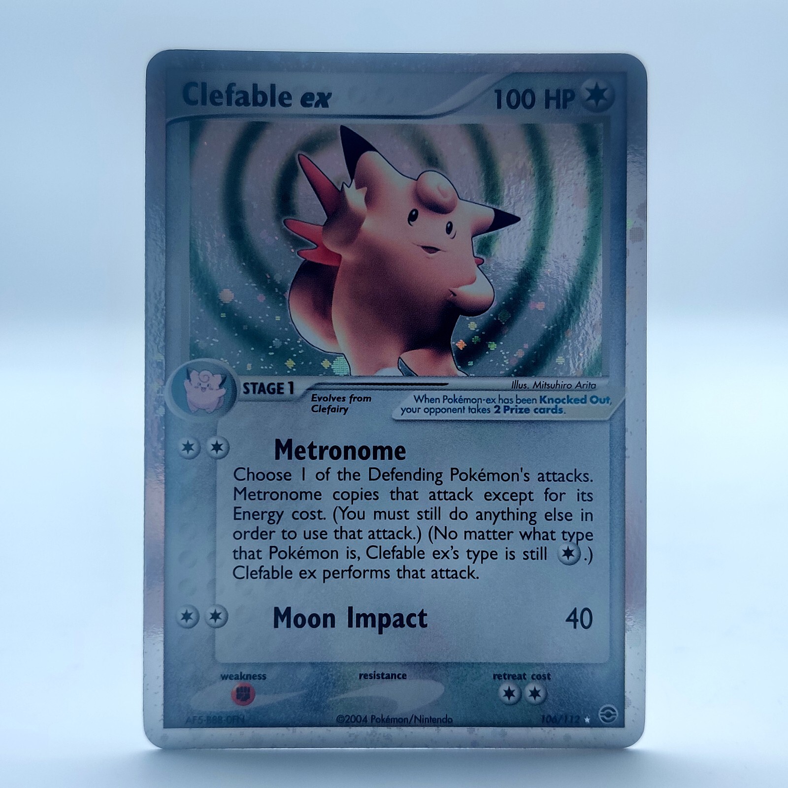 Pokemon TCG Karte Clefable ex 106/112 Holo EX Feuerrot & Blattgrün Englisch NM