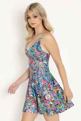 open lace back dress Short Sequin Party Dress with Illusion Sides -PromGirl Periwinkle / 16 main image 1