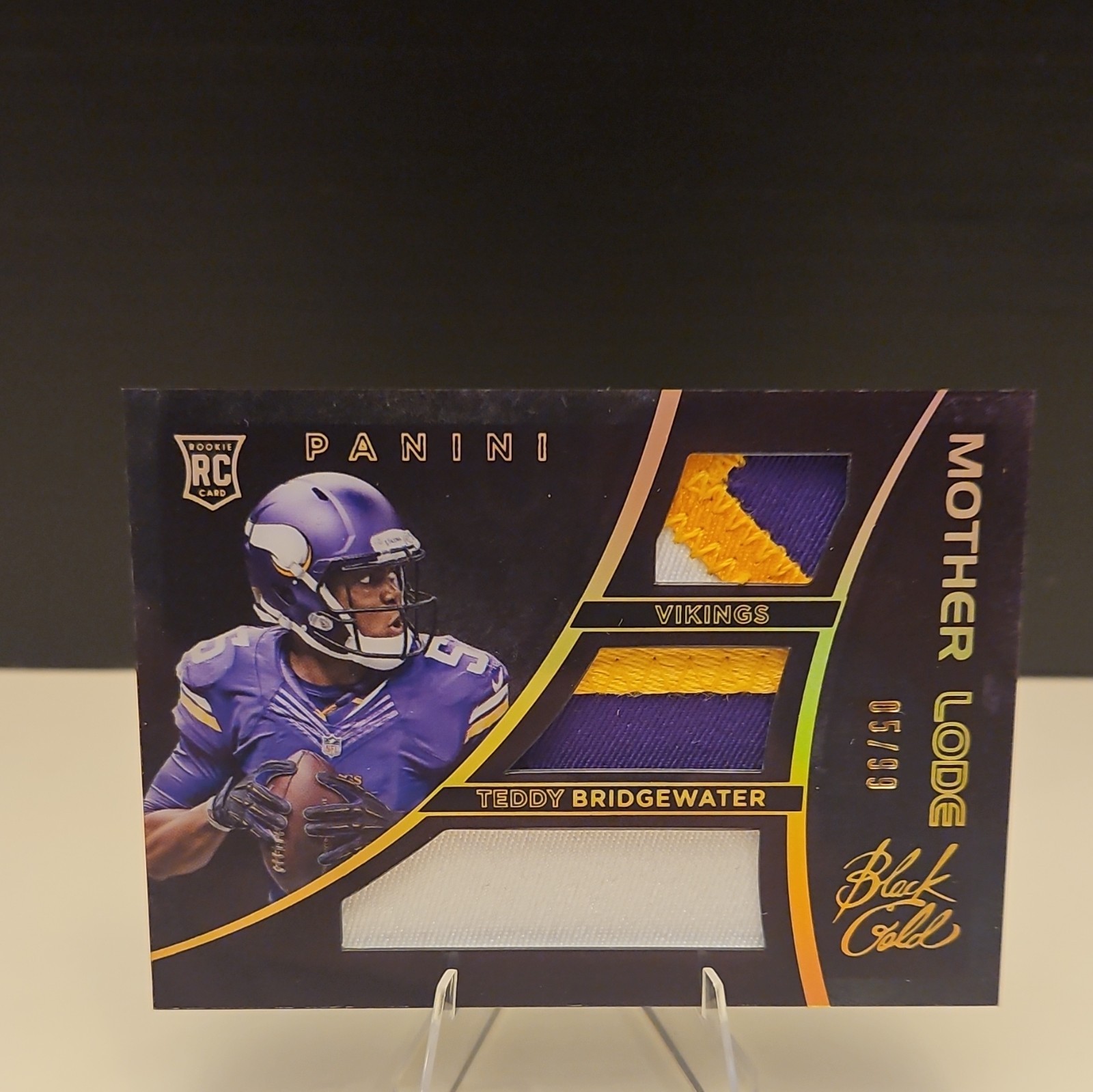 Teddy Bridgewater Panini Black Gold Mother Lode Triple Jersey #MLTB Prime
