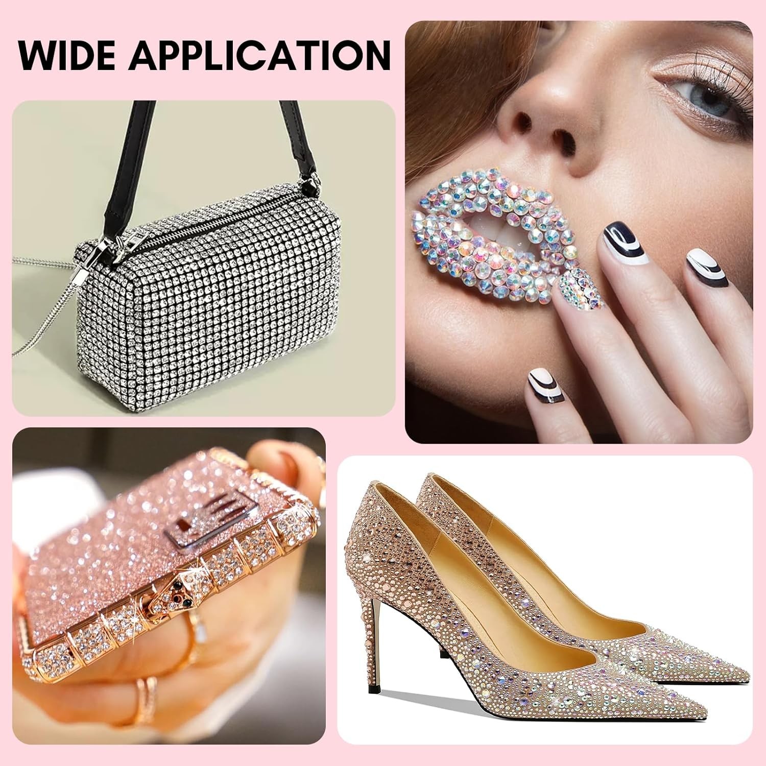 Makartt Nail Rhinestone Glue Kit: 15ml Strong Gems Adhesive Gel with 3360pcs... 