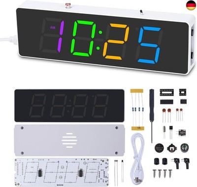 PEMENOL 4 Stellige Digitale DIY Uhr löt bausatz, Löt Üben Elektronik Wecker Ba