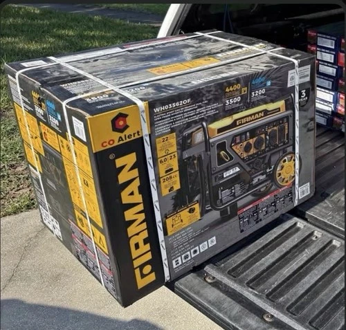 Firman H07552 7500W Dual Fuel Power Generator  With COVER.  New