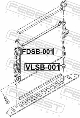 Fits FEBEST FDSB-001 RADIATOR MOUNTING BUSHING FORD MONDEO CA2 2007-2 ⭐UK Stock⭐