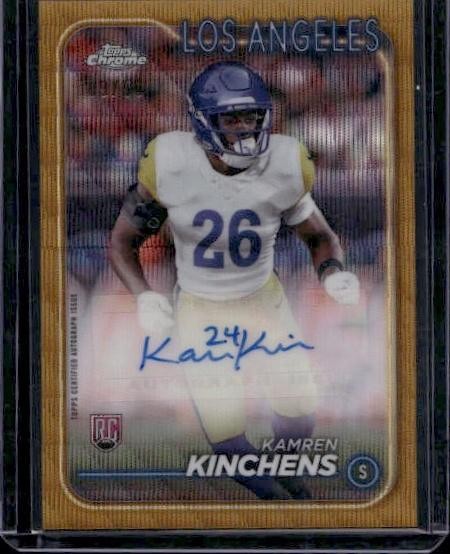 Kamren Kinchens Topps Chrome Rookie Autographs Variations #RAKKI Gold Refractor