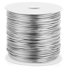 Cridoz 18 Gauge Stainless Steel Wire for Jewelry Making, 1mm Bailing Silver