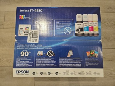 Brand NEW Epson EcoTank ET-4850 Color Inkjet All-In-One Printer White
