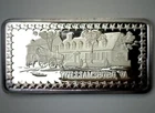 1973 Williamsburg VA Silver Art Bar Hamilton Mint Wonders of America .999 1oz