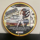 VINTAGE  NASCAR WATKINS GLEN LADY GASOLINE OIL PORCELAIN SIGN