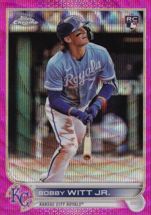 2022 Topps Chrome Update Bobby Witt Jr. RC Pink Wave Refractor USC35