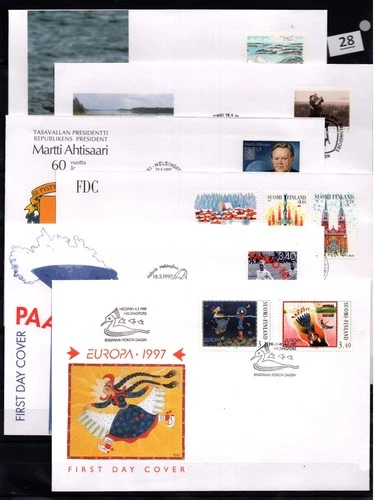 = FINLAND - 6 FDC - NATURE - ART - FAMOUS PEOPLE - 1997