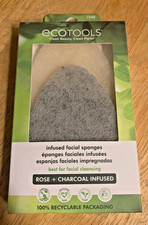 Ecotools Infused Facial Sponges Rose Charcoal Infused Set of 2- Vegan