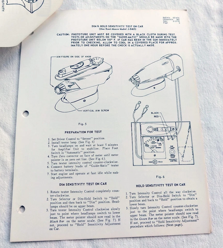 Oldsmobile 98 Super 88 1960 original GM Guide-Matic información de servicio/reparación 60 nuevo en stock Foto 3 de 4