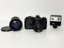 REVUEFLEX SC2 Spiegelreflexkamera Auto Revuenon 2x Objektive Ledertasche Blitz ✅