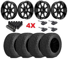 Moto Metal 20x10 Wheel 275 60 20 Rt Terrain Tire Package Set 5x139.7 Gloss Black