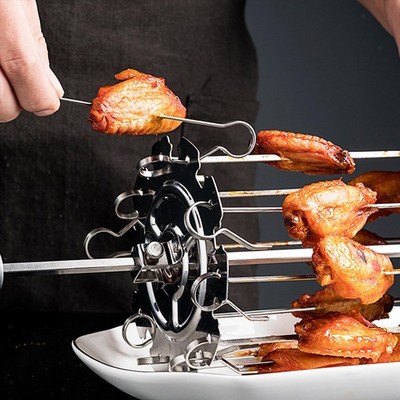 Edelstahl Drehspieß Spieß Backofen Kebab Maker Grill Spieße