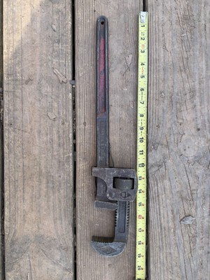 Vintage Walcott Genuine Stillson 18  Heavy Duty Pipe Wrench 