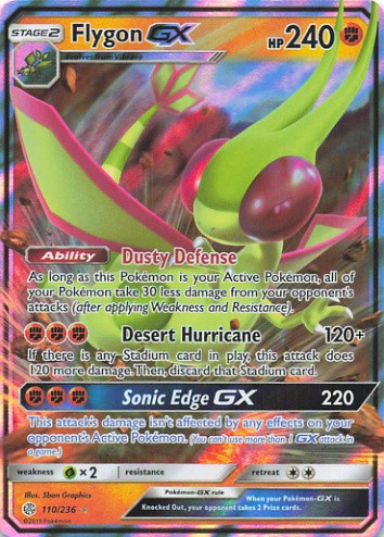 Flygon GX 110/236 Holo Ultra Rare Cosmic Eclipse Pokemon Near Mint