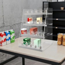 Cigarette Display Rack, Multi-Tier Cigarette Clear Acrylic Retail Display Case