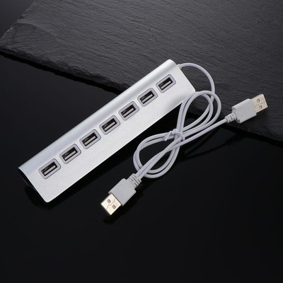 7-Port USB 2.0 bis USB 2.0 Tragbarer Daten-Hub-Adapter für PC-Laptop ()