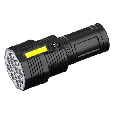Lampe de Poche 12 LED avec Indicateur de Batterie LED Vert Support de Char - Photo 1/4