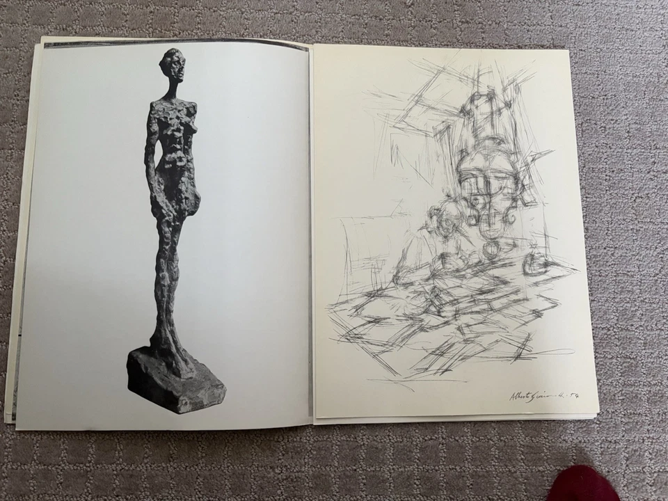 Derriere le Miroir 65, Alberto Giacometti lithographs, Maeght1954 vintageINV2107 - Image 2 of 4