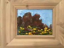 Original Framed Impressionism Landscape Oil  Painting  6”x8” Signed