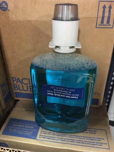 GEORGIA-PACIFIC Shampoo and Body Wash,1200ml Foam 43024 Blues or Of 8 Refills - Picture 2 of 5