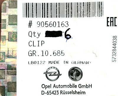 2 Clips Tablette Pare-Soleil Compatible Opel - Installation Facile Qualité OEM
