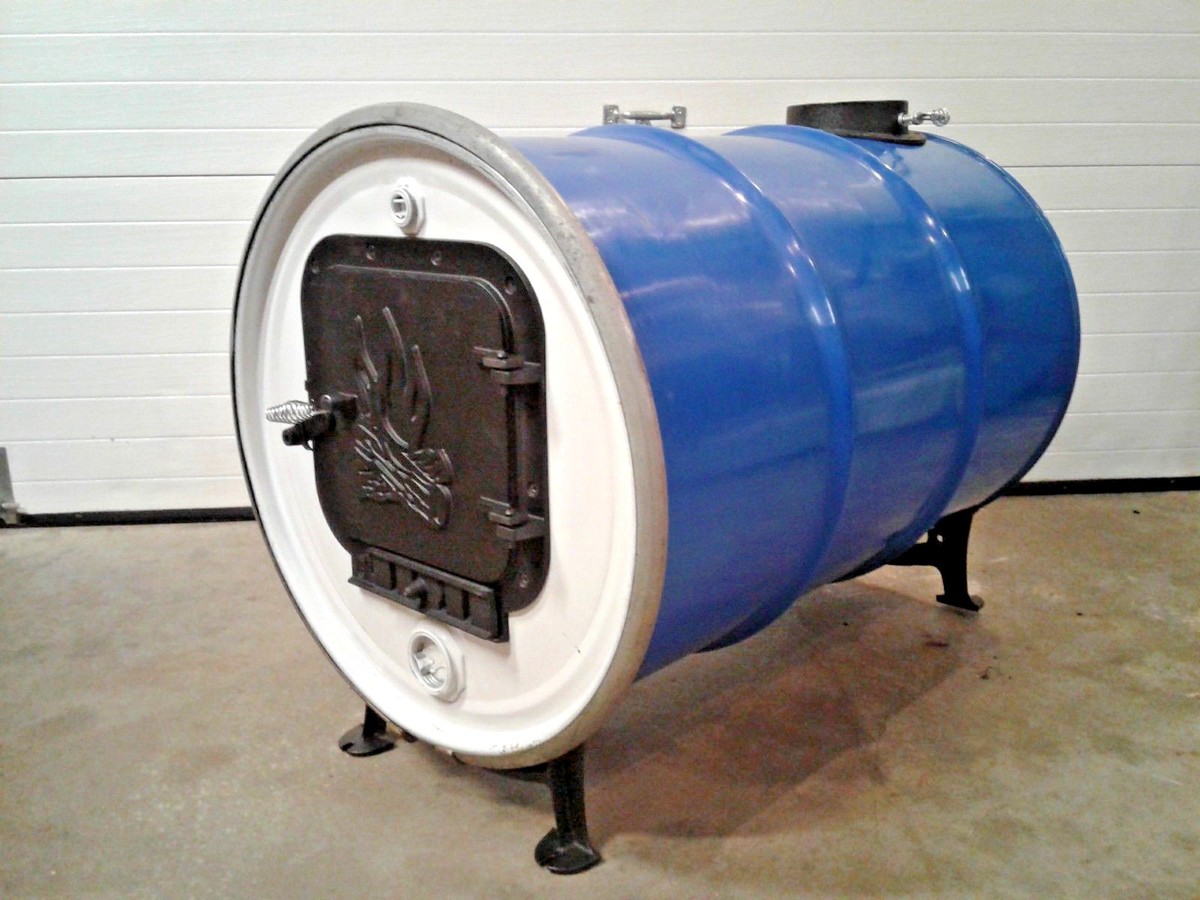55 Gallon Metal Drum Wood Burning Barrel Stove Heater