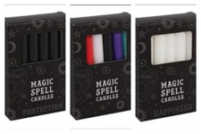 12 Pack of Spell Candles Box Wicca Witch Black Brown Blue SAVER QTYS or MIX