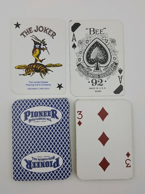 Collectible Playing Cards BEE Cambric Finish Pioneer Gambling Hall Diamond Back 