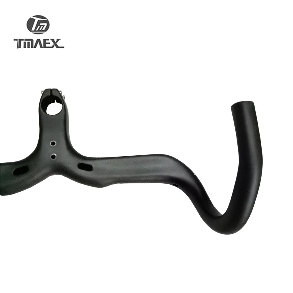 Manillar y potencia integrados para bicicleta de carretera de carbono 400/420/440*90/100/110/120 mm Foto 4 de 4