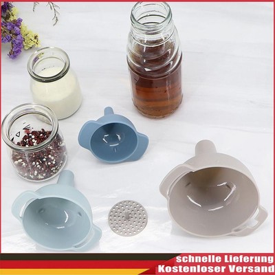 DE 4 in 1 Funnels Multi-use Small Kitchen Funnel with Removable Strainer for Hom