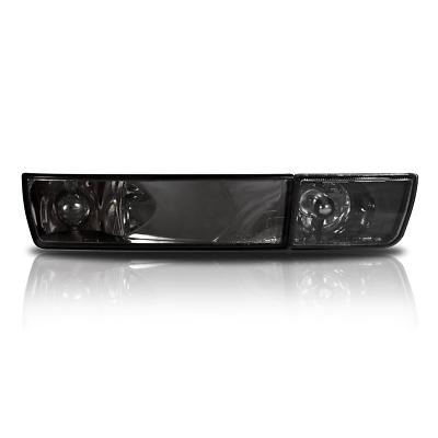 2X Clear Glass Front Turn Signal Fog Lights Black Smoke L + R For VW GOLF 3