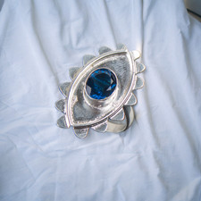 London Blue Topaz Gemstone 925 Sterling Ring Handmade Jewelry Ring For Gift