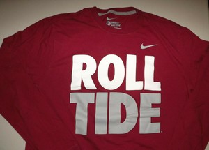 NIKE- ROLL TIDE/ ALABAMA SWOOSH XL LONG SLEEVE T SHIRT MENS B823 | eBay
