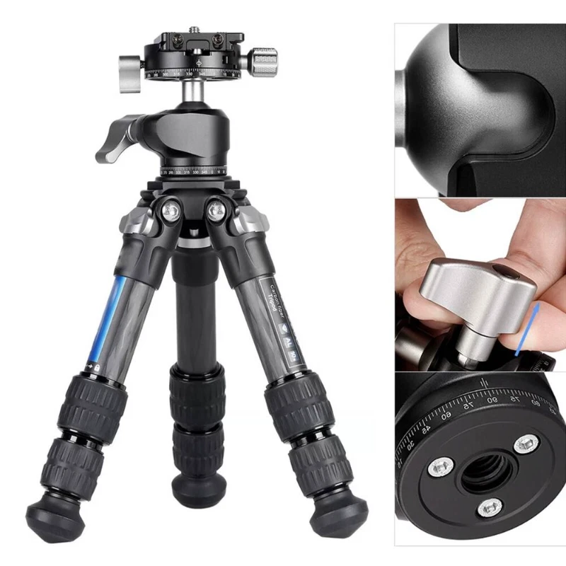 Leofoto LS-223C Table-Top/Mini Tripod Carbon Fiber for Camera w/CASE 2025 US - Image 2 of 4