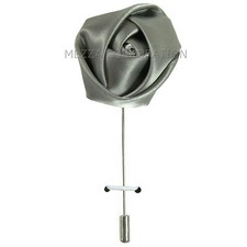 New in box Men's Suit chest brooch gray flower lapel pin formal wedding prom