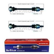 For BMW 525i 528i 530i RWD 97-03 Pair of Rear CV Axle Shaft Assies SurTrack Set