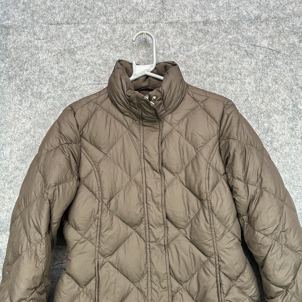 Eddie Bauer Coat Size Medium Women’s Green Down Puffer Jacket Quilted