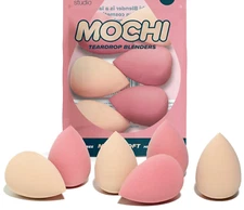 Makeup Sponge Set – 6 Mochi Teardrop Blenders, Soft, Latex-Free, Pro Use