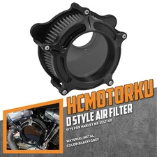 Clear Matte Black Air Filter Cleaner For Harley Touring Road King Glide 17-2025